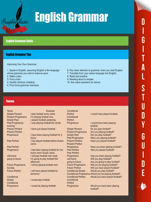 Title details for English Grammar by Pamphlet Master - Available